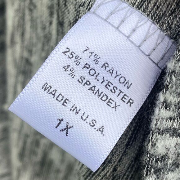 Bobeau Women's 1X Gray Open Front Cardigan Long Sleeve Sweater - Picture 8 of 8